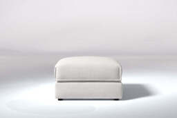 Utopia - Footstool - Rearrangeable Modular Sofa, Brushed Wool Feel / Whisper / Tailored Trim - thumbnail 3