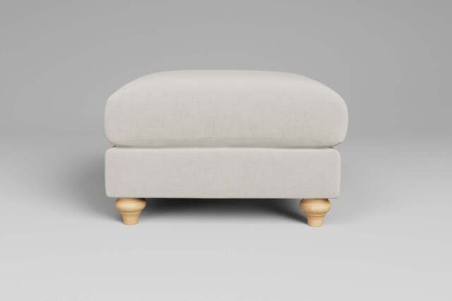 Serenity - Footstool (Medium), Luxe Woven Velvet / Snow - image 1
