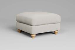 Serenity - Footstool (Medium), Luxe Woven Velvet / Snow - thumbnail 2
