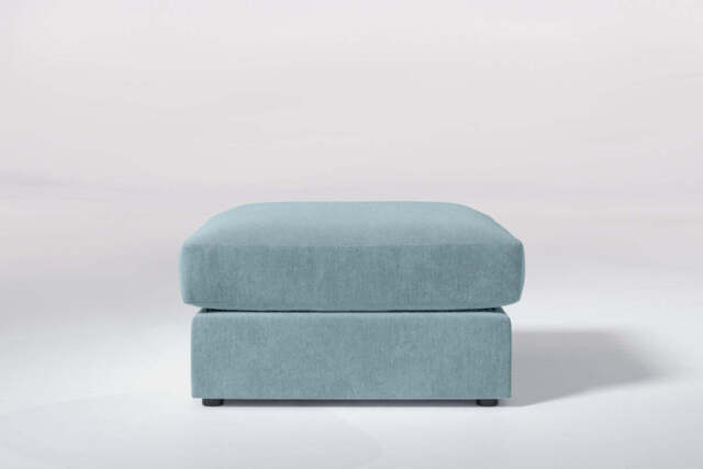 Cloud Nine - Large Storage Stool, Cotton Blend / Topaz - image 1