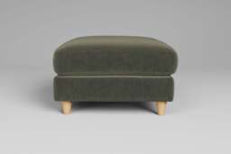 Cloud Nine - Footstool (Medium), Luxe Woven Velvet / Pine