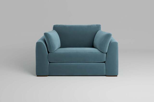 Muse - Loveseat, Soft Touch Velvet / Sea Green