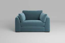 Muse - Loveseat, Soft Touch Velvet / Sea Green