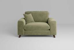 Serenity - Loveseat, Cotton Blend / Jade - thumbnail 1