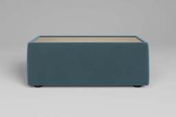 Utopia - Side Table - Rearrangeable Modular Sofa, Oak / Soft Touch Velvet / Sea Green