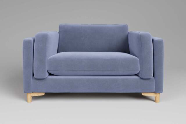 Fusion - Loveseat, Brushed Wool Feel / Denim - image 1