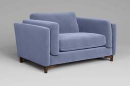 Fusion - Loveseat, Brushed Wool Feel / Denim - thumbnail 3
