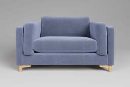Fusion - Loveseat, Brushed Wool Feel / Denim - thumbnail 1
