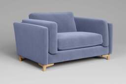 Fusion - Loveseat, Brushed Wool Feel / Denim - thumbnail 2