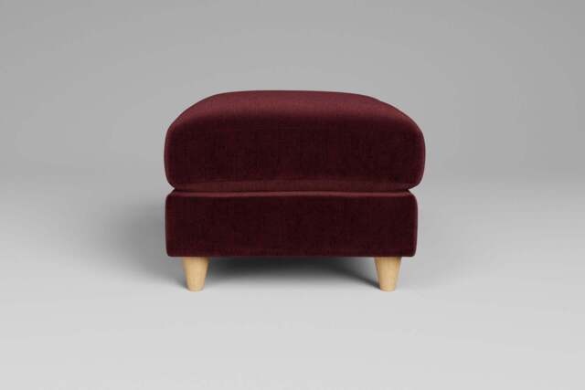Cloud Nine - Footstool (Small), Luxe Woven Velvet / Pomegranate - image 1