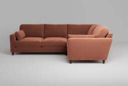 7th Heaven Midi - Small Corner Sofa, Soft Touch Velvet / Cinnamon