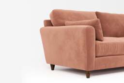 7th Heaven Midi - Small Corner Sofa, Soft Touch Velvet / Cinnamon - thumbnail 3