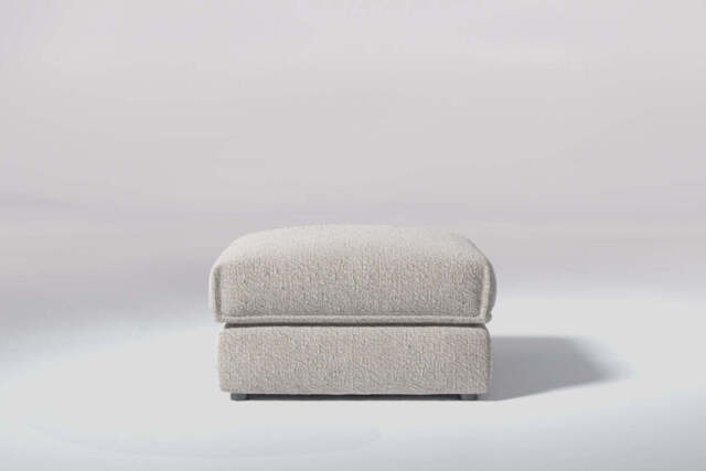 Utopia - Footstool - Rearrangeable Modular Sofa, Boucle / Mink / Casual Trim - image 1