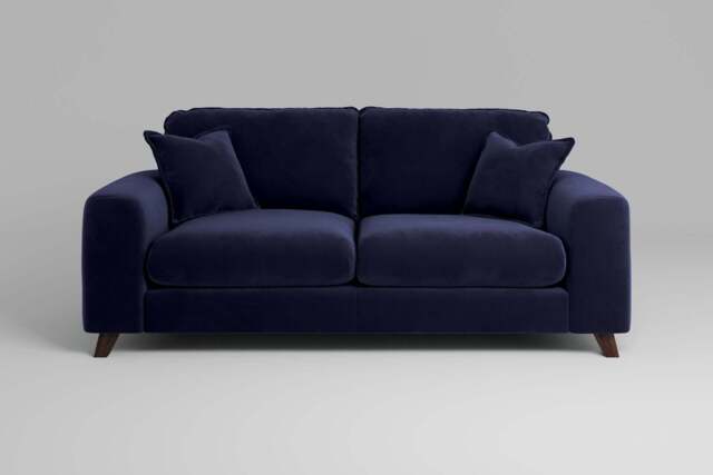 Serenity - 3 Seater Sofa, Soft Touch Velvet / Midnight Blue