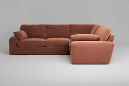 7th Heaven Maxi - Small Corner Sofa, Soft Touch Velvet / Cinnamon
