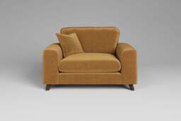 Serenity - Loveseat, Luxe Woven Velvet / Old Gold