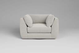 Utopia - Loveseat - Rearrangeable Modular Sofa, Boucle / Ivory / Casual Trim - thumbnail 8
