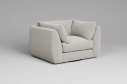 Utopia - Loveseat - Rearrangeable Modular Sofa, Boucle / Ivory / Casual Trim - thumbnail 7
