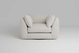 Utopia - Loveseat - Rearrangeable Modular Sofa, Boucle / Ivory / Casual Trim - thumbnail 1