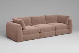 Zen - 3 Piece - Rearrangeable Modular Sofa, Cotton Blend / Chai / Standard Back Cushions - thumbnail 6