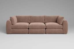 Zen - 3 Piece - Rearrangeable Modular Sofa, Cotton Blend / Chai / Standard Back Cushions - thumbnail 5