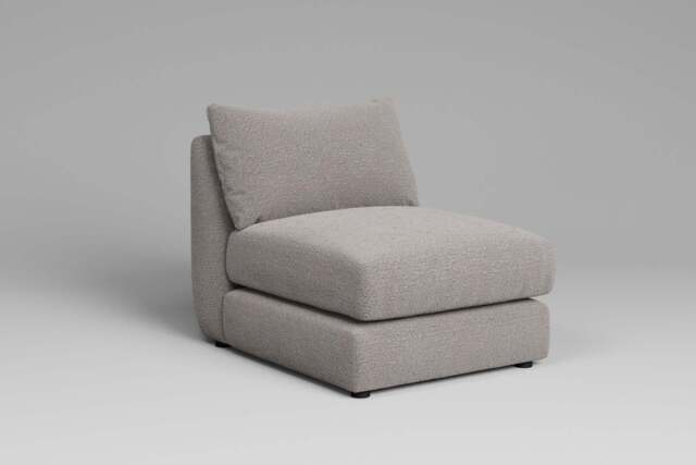 Utopia - Armless - Rearrangeable Modular Sofa, Boucle / Mink / Tailored Trim - image 1