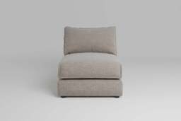 Utopia - Armless - Rearrangeable Modular Sofa, Boucle / Mink / Tailored Trim - thumbnail 2