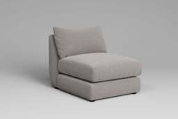 Utopia - Armless - Rearrangeable Modular Sofa, Boucle / Mink / Tailored Trim - thumbnail 1