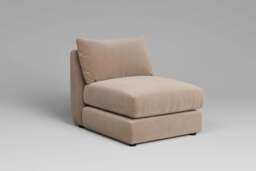 Utopia - Armless - Rearrangeable Modular Sofa, Boucle / Mink / Tailored Trim - thumbnail 9