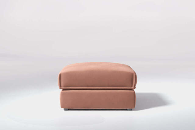 Utopia - Footstool - Rearrangeable Modular Sofa, Soft Touch Velvet / Cinnamon / Casual Trim - image 1