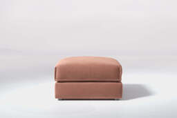 Utopia - Footstool - Rearrangeable Modular Sofa, Soft Touch Velvet / Cinnamon / Casual Trim - thumbnail 2