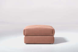 Utopia - Footstool - Rearrangeable Modular Sofa, Soft Touch Velvet / Cinnamon / Casual Trim - thumbnail 1