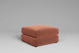 Utopia - Footstool - Rearrangeable Modular Sofa, Soft Touch Velvet / Cinnamon / Casual Trim - thumbnail 4