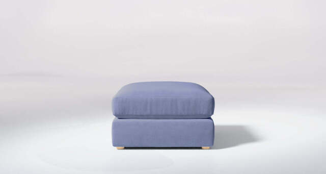 Zen - Footstool, Brushed Wool Feel / Denim - image 1
