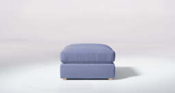 Zen - Footstool, Brushed Wool Feel / Denim - thumbnail 1
