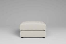 Utopia - Footstool - Rearrangeable Modular Sofa, Luxe Woven Velvet / Snow / Casual Trim - thumbnail 2