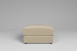 Utopia - Footstool - Rearrangeable Modular Sofa, Luxe Woven Velvet / Snow / Casual Trim - thumbnail 1