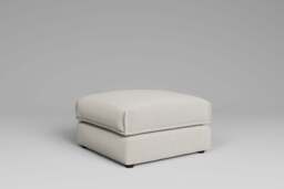 Utopia - Footstool - Rearrangeable Modular Sofa, Luxe Woven Velvet / Snow / Casual Trim - thumbnail 3