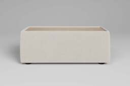 Utopia - Side Table - Rearrangeable Modular Sofa, Walnut / Luxe Woven Velvet / Snow - thumbnail 2
