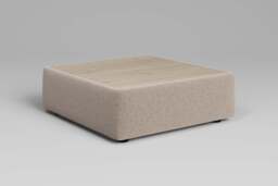 Aura - Coffee Table - Rearrangeable Modular Sofa, Oak / Basket Weave / Sand - thumbnail 3