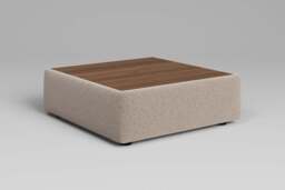 Aura - Coffee Table - Rearrangeable Modular Sofa, Oak / Basket Weave / Sand - thumbnail 6