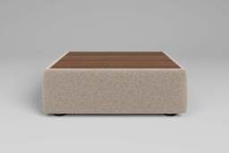 Aura - Coffee Table - Rearrangeable Modular Sofa, Oak / Basket Weave / Sand - thumbnail 4