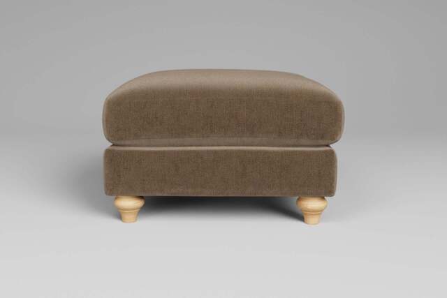 Serenity - Footstool (Medium), Luxe Woven Velvet / Mocha - image 1