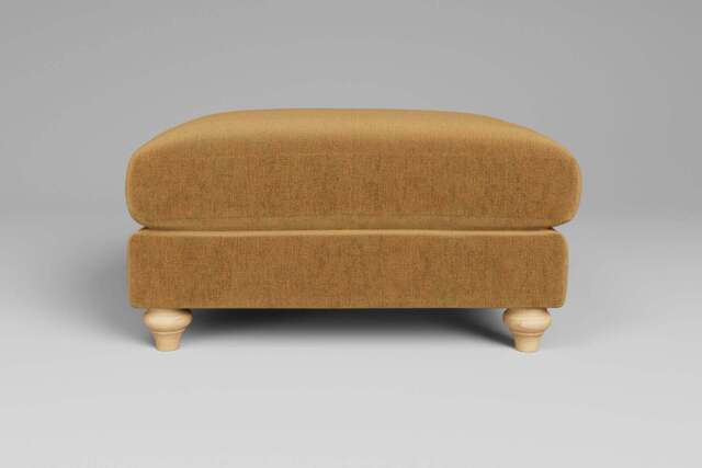 Serenity - Footstool (Large), Luxe Woven Velvet / Old Gold