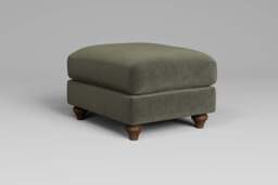 Daydream - Footstool (Small), Luxe Woven Velvet / Pine - thumbnail 3