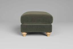 Daydream - Footstool (Small), Luxe Woven Velvet / Pine