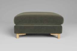 Fusion - Footstool (Large), Luxe Woven Velvet / Pine - thumbnail 1
