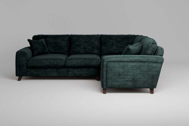 Serenity - Small Corner Sofa - Cosy Chenille Alpine by Zofa | ufurnish.com