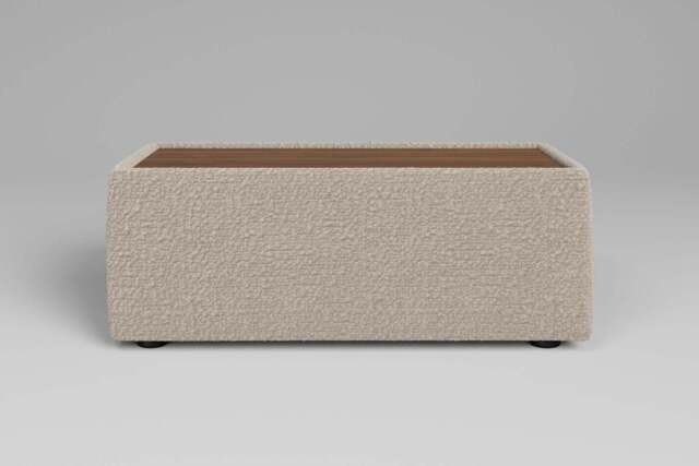 Zen - Side Table - Rearrangeable Modular Sofa, Walnut / Boucle / Bone - image 1