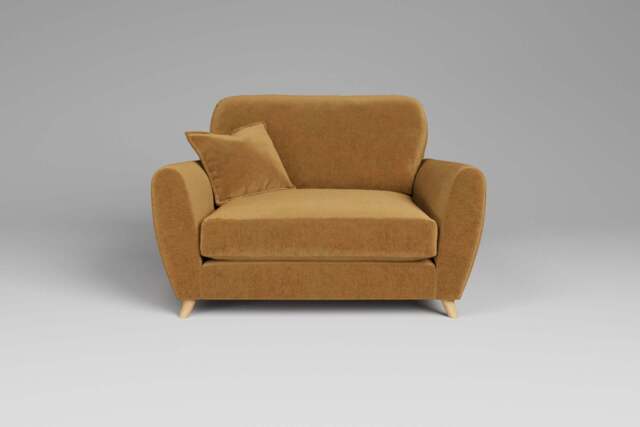 Cloud Nine - Loveseat, Luxe Woven Velvet / Old Gold